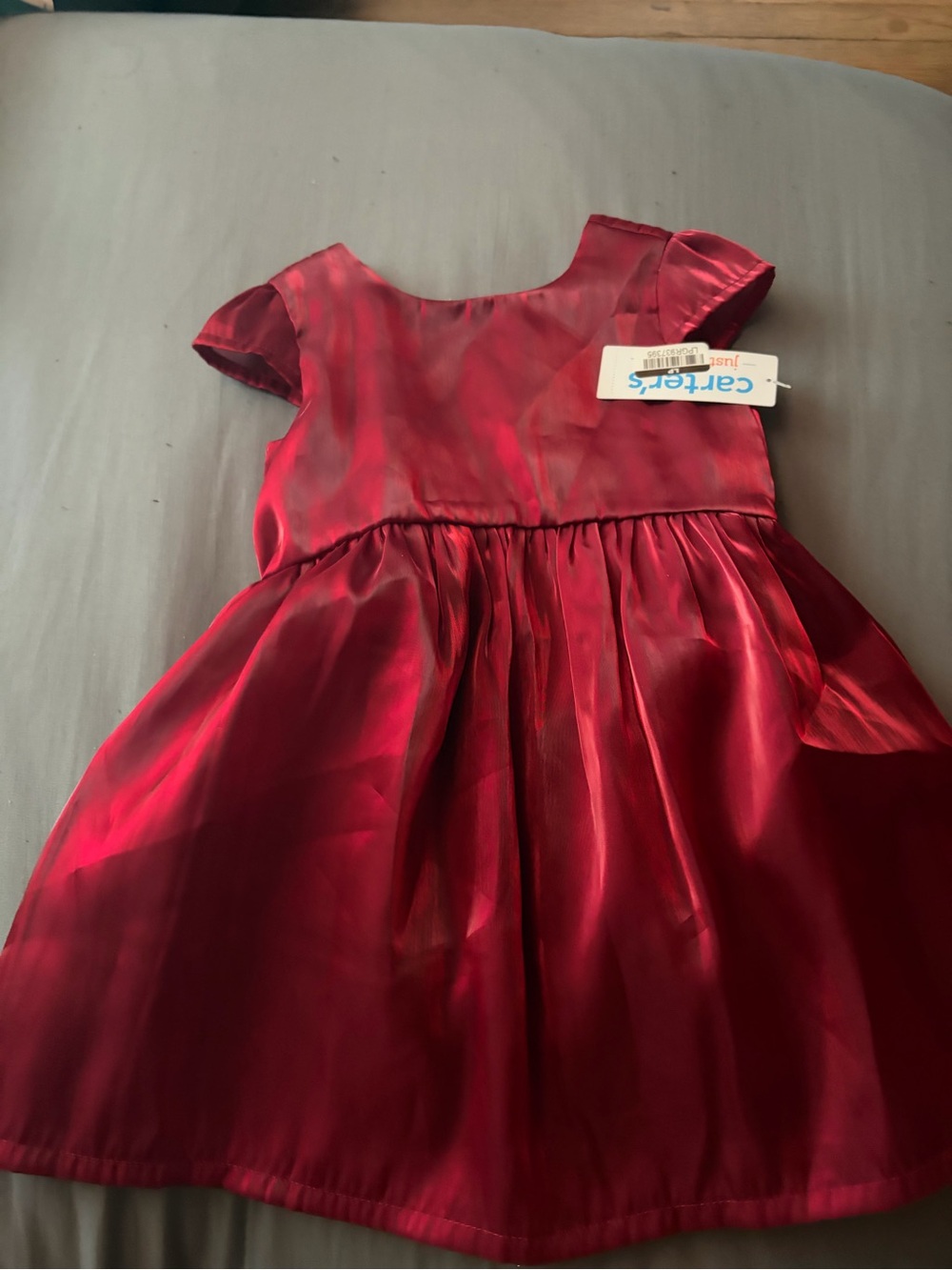 Carter's Shiny Red Satin Party Dress for Girls 18M